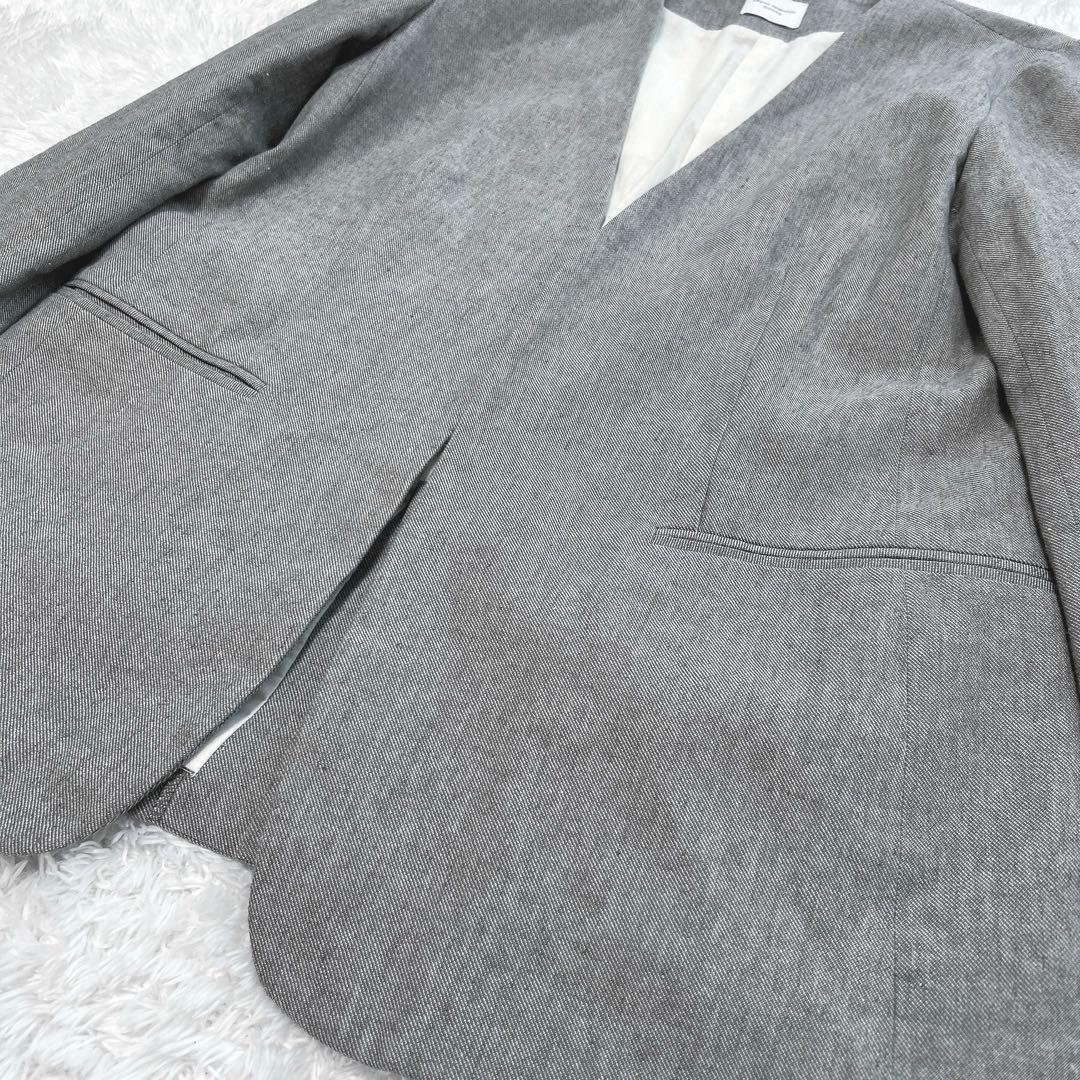 アーバンリサーチ 他　パンツスーツ　オフィスカジュアル　ノーカラー　グレー 黒