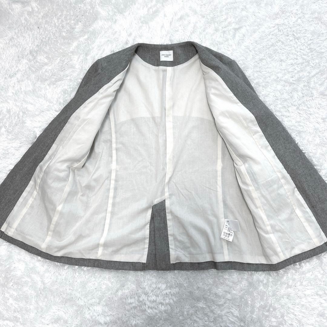 アーバンリサーチ 他　パンツスーツ　オフィスカジュアル　ノーカラー　グレー 黒