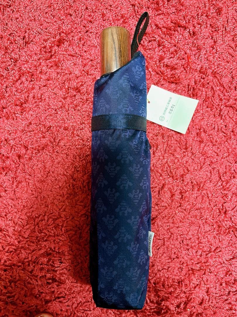 新品未使用　西陣織　ネクタイブランドgiraffe メンズ折りたたみ傘　レア