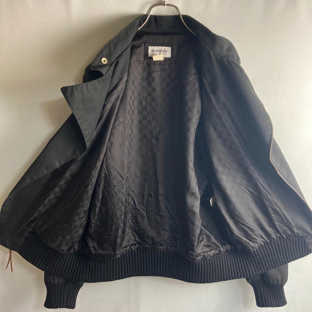 【monitaly　USA製　斜めジップ　ライダースジャケット　ヴィンテージ感】