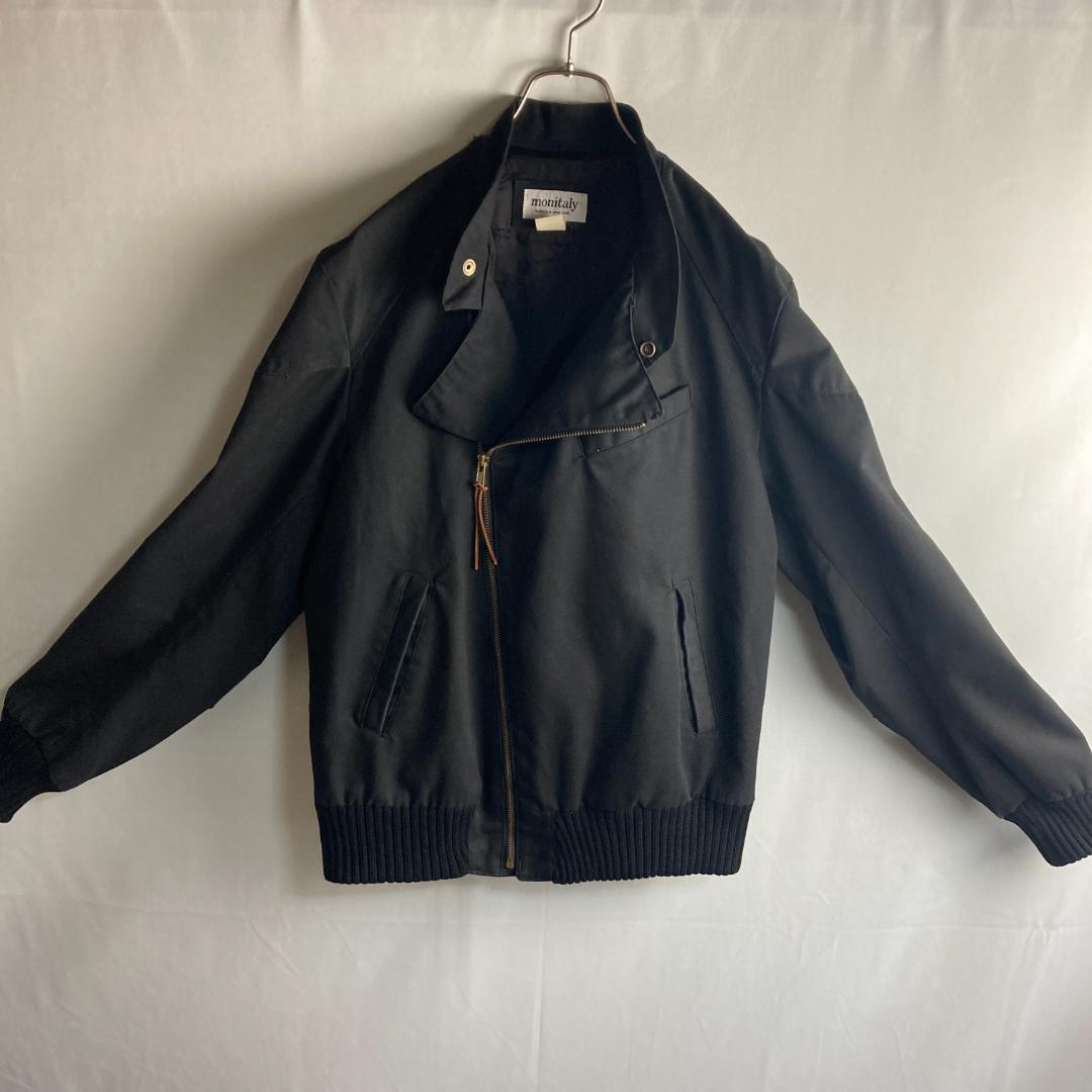 【monitaly　USA製　斜めジップ　ライダースジャケット　ヴィンテージ感】