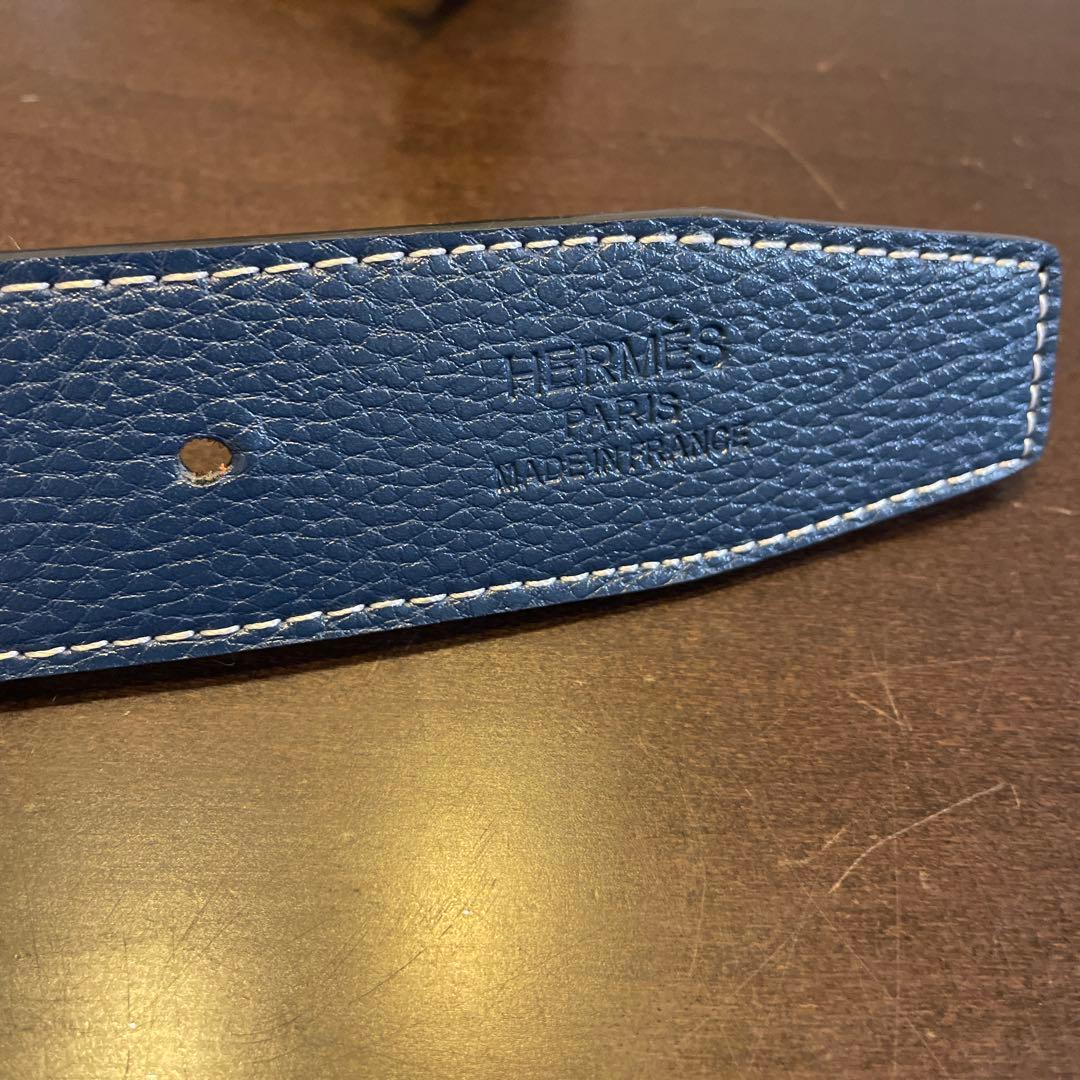 HERMES メンズベルト　ネイビー