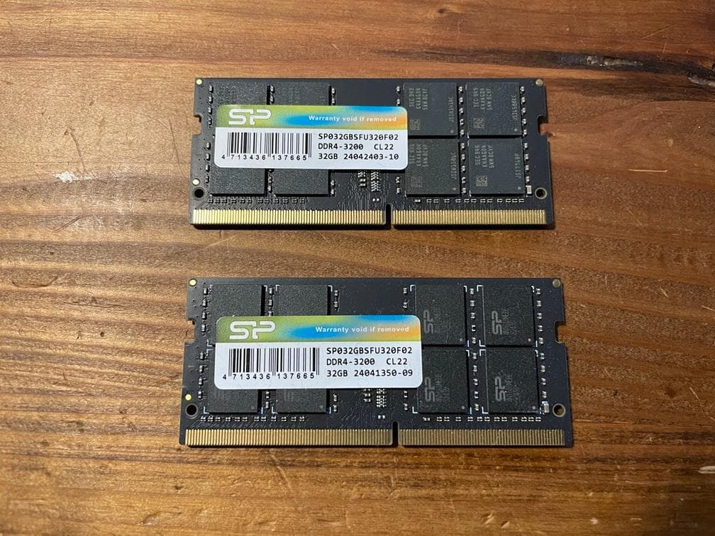DDR4 SODIMM 3200MHz 64GB(32GB × 2)