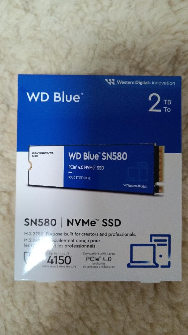 内蔵型SSD WD Blue SN580 2TB PCIe 4.0 NVMe SSD