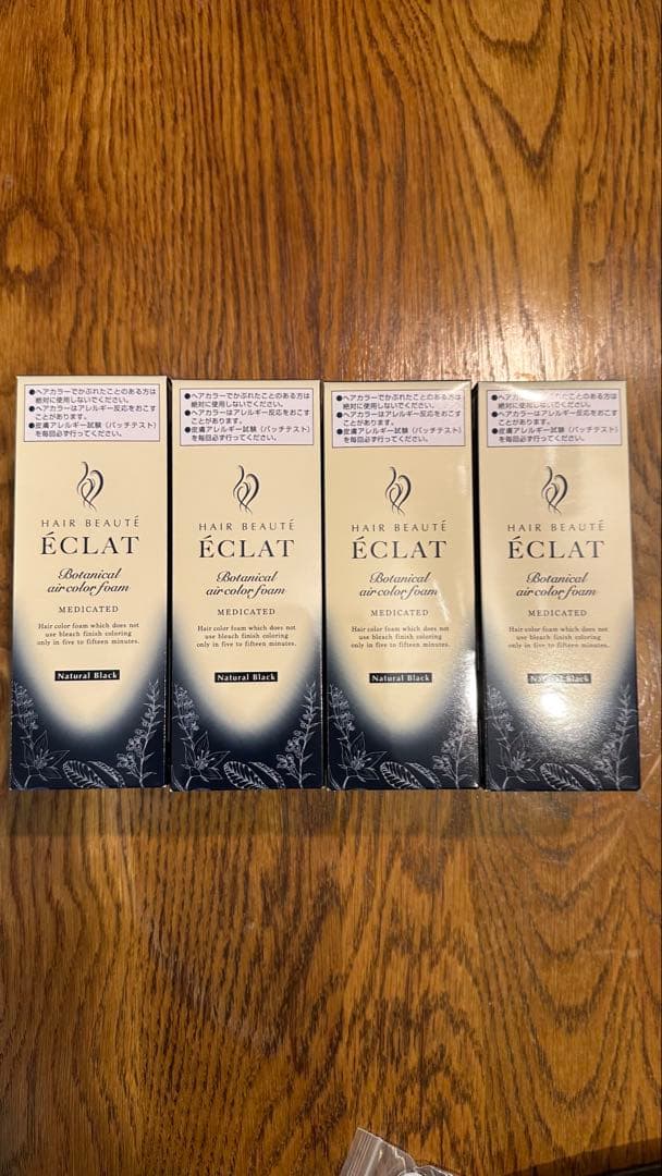 HBE ボタニカルエアカラーフォームEX ナチュラルブラック 80g 4個セット