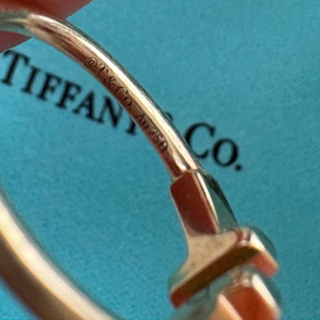 Tiffany & Co. Tワイヤーリング 8号 Au750 K18