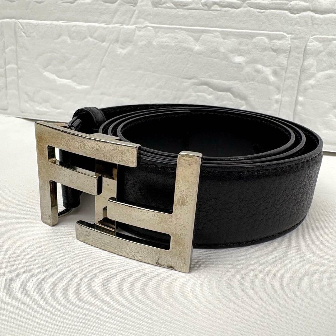 FENDI フェンディ ベルト ズッカ シルバー ブラック ユニセックス