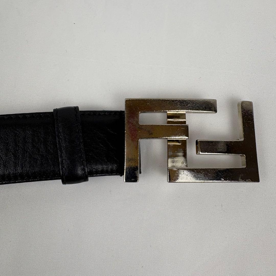 FENDI フェンディ ベルト ズッカ シルバー ブラック ユニセックス