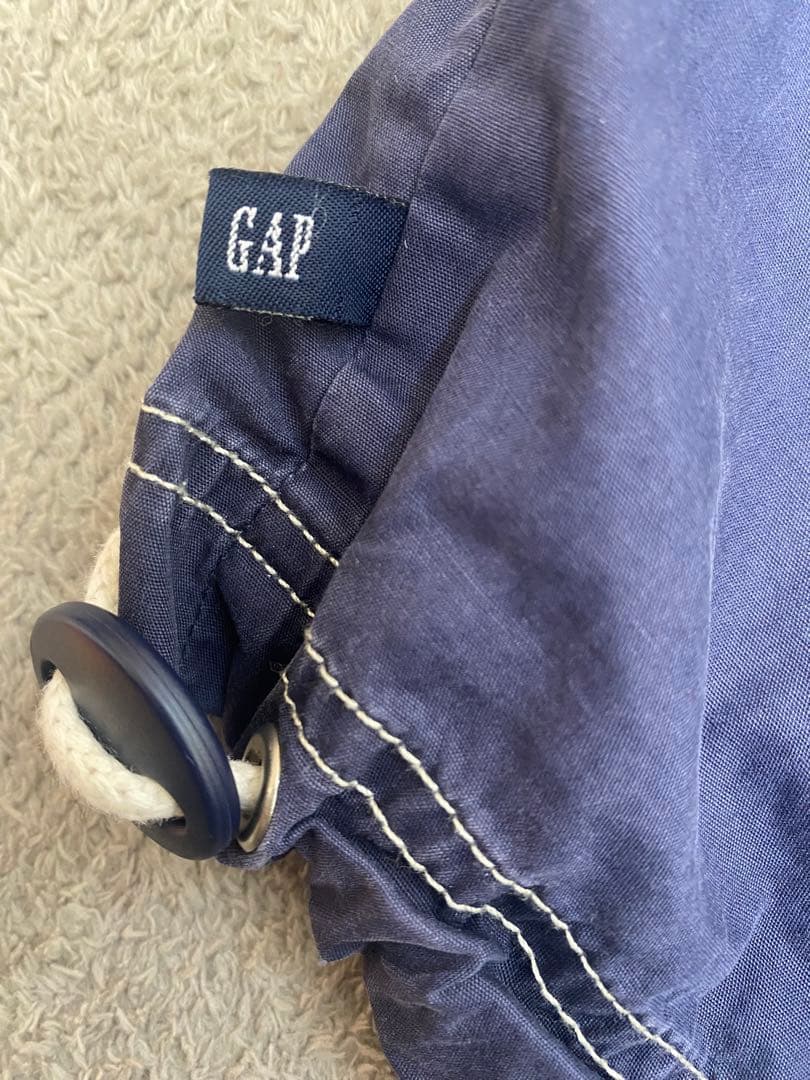 90s OLD GAP コットンアノラック　アノラックパーカー　ネイビー　白