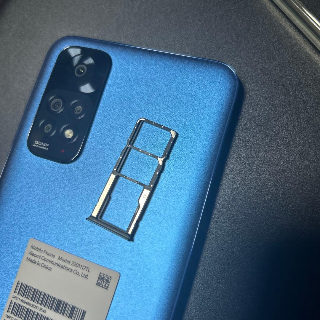 美品 Xiaomi Redmi Note11 レドミノート11 ブルー