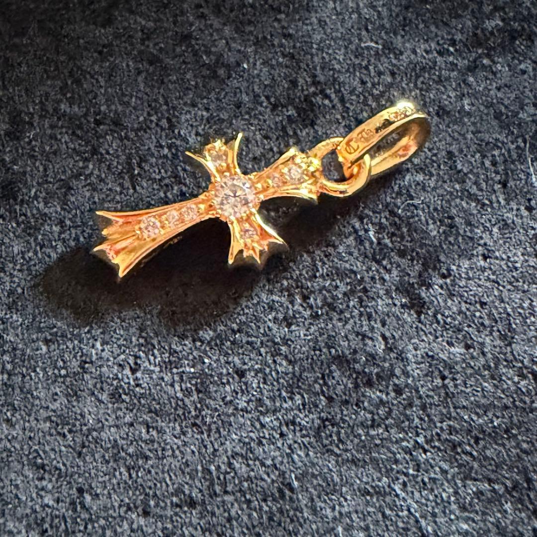 クロムハーツ 正規品 ベイビーファット ダイヤモンド 22Kメッキ&刻印カスタム