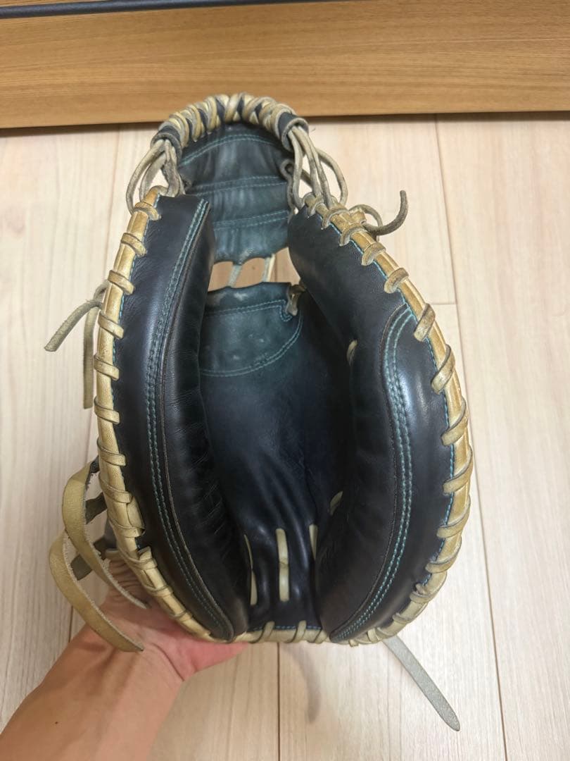 ZETT硬式グローブ 黒/ベージュ