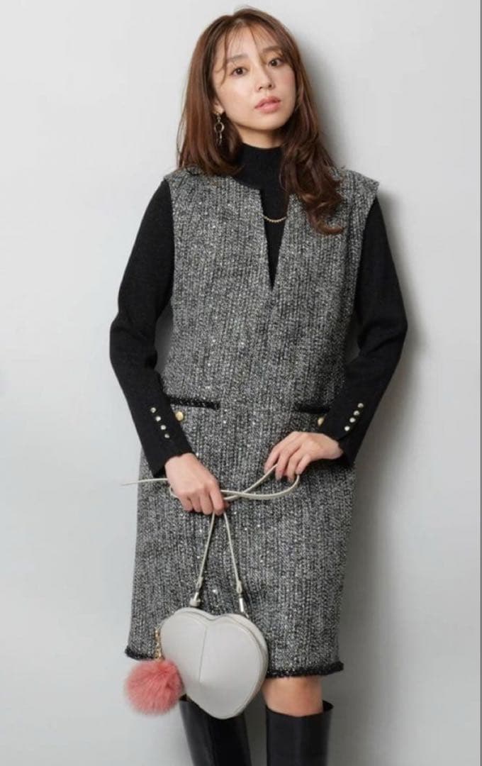 ⭐︎新品未使用⭐︎JUSGLITTY ツイードジャンスカ