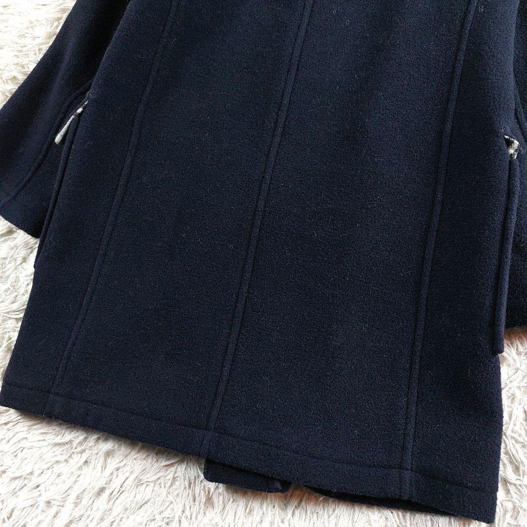 バーバリー ロンドン ノバチェック ロング丈 ダッフルコート 160A ネイビー