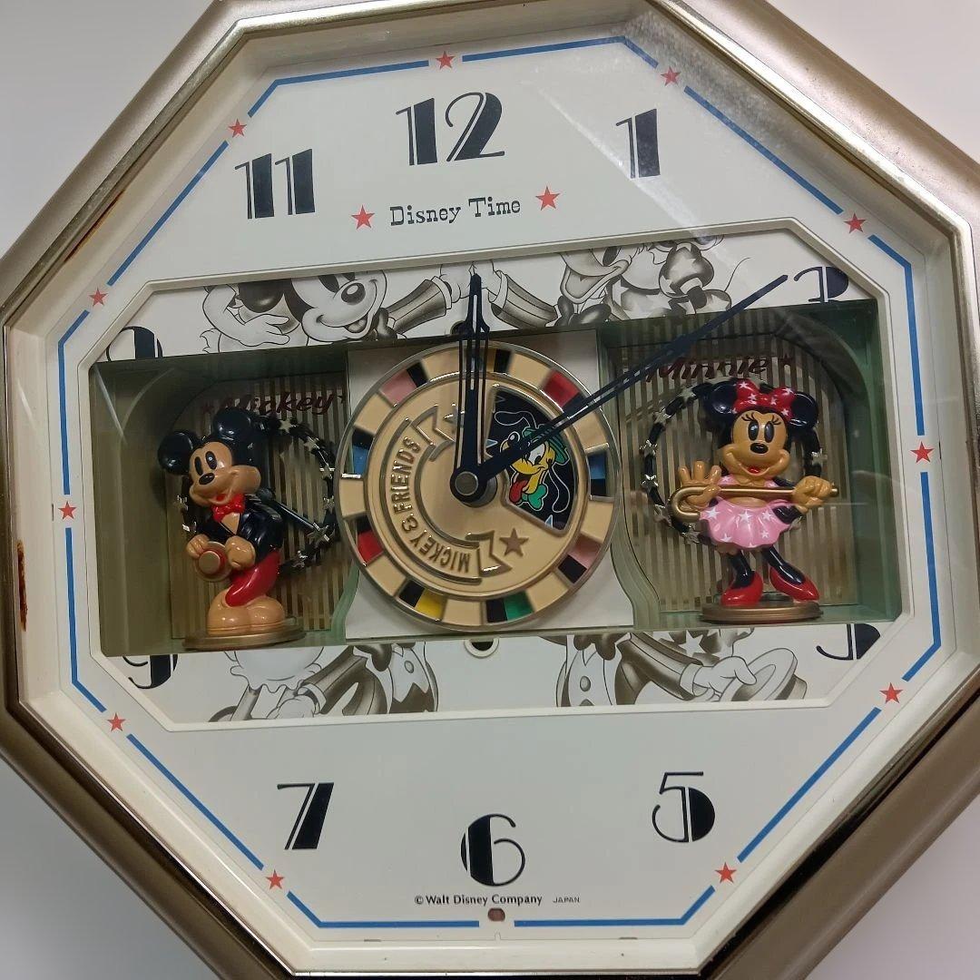 【稼働品】SEIKO Disney リズム　からくり　掛け時計 八角形