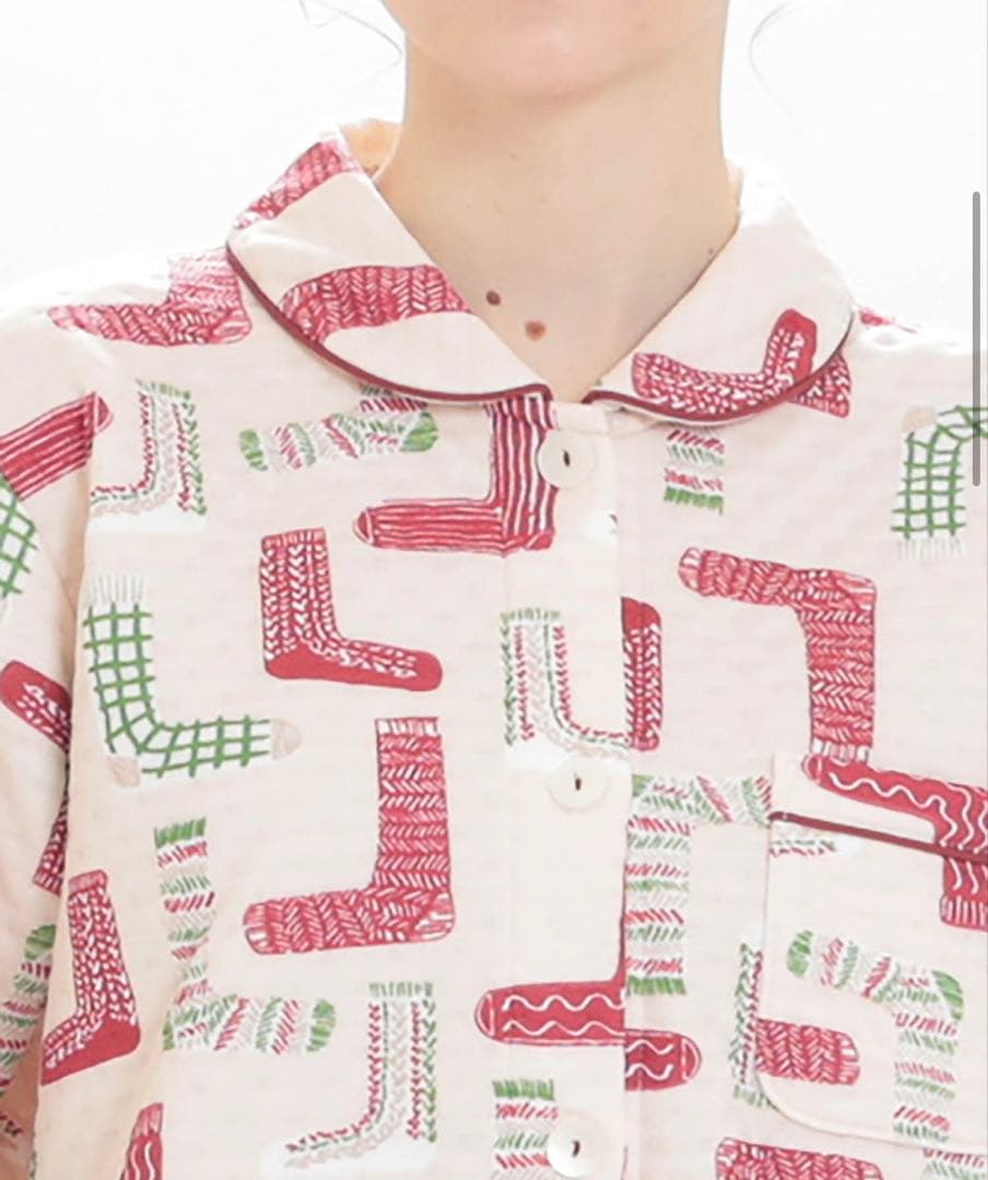 【専用】ナルエー 裏綿接結(綿入り)厚手パジャマ ルームウェア　新品