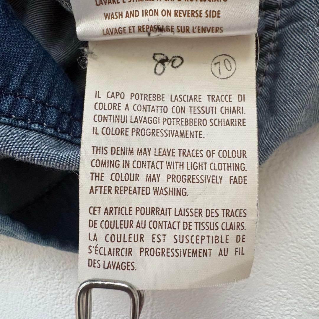 GUCCI デニムワンピース　GG柄　ロゴ刻印金ボタン　シェリーライン　36