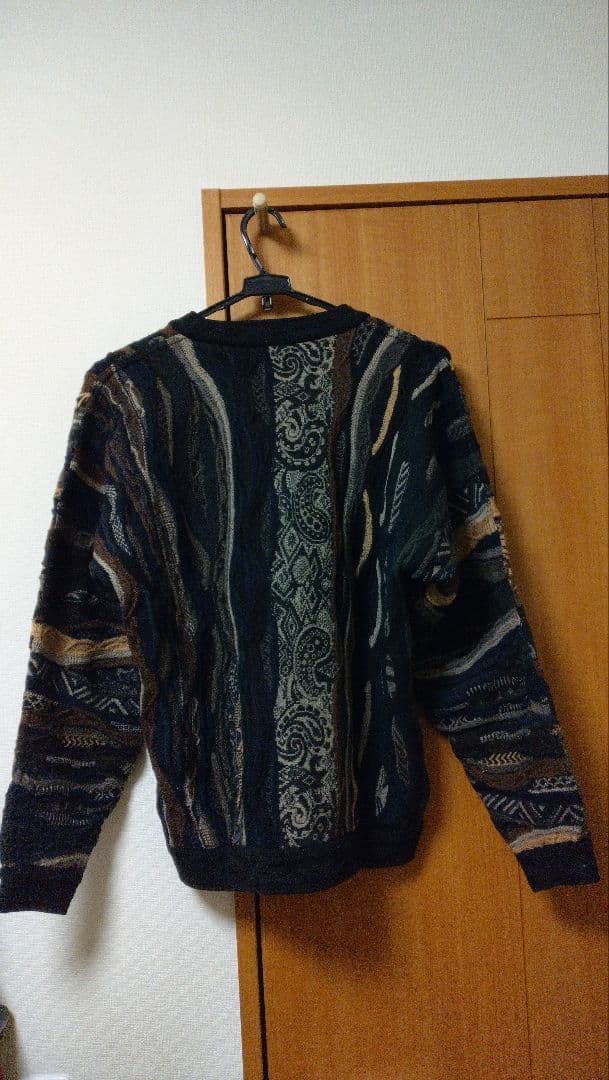 COOGI 100%ウール 長袖セーター S （L相当）ブラック系