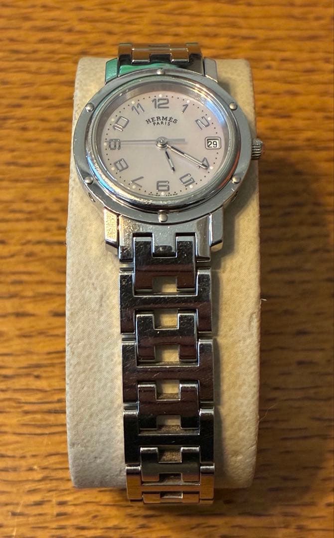 HERMES クリッパー　ナクレ ピンクシェル CL4.210 【電池交換済】