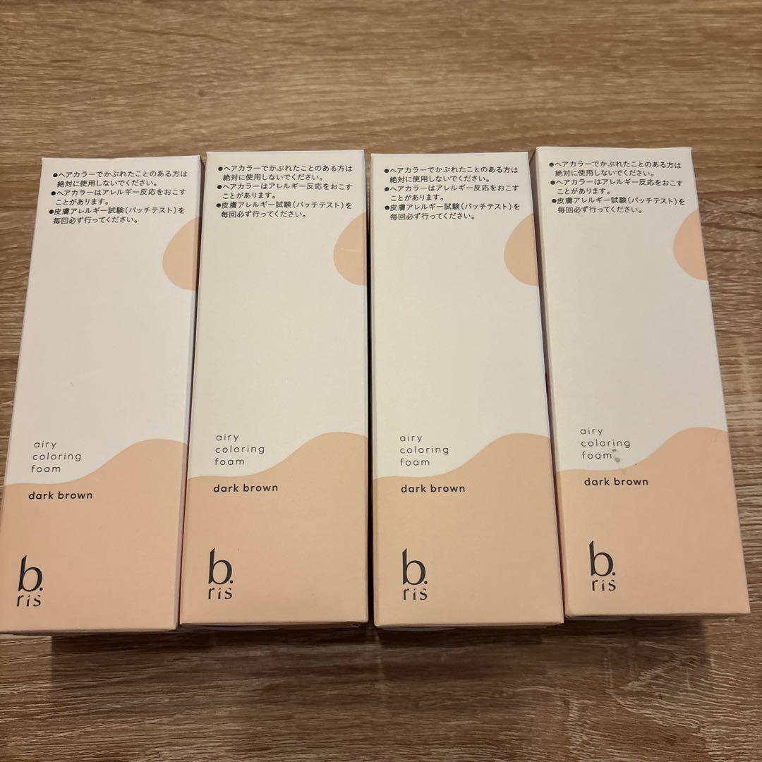 ビーリス　エアリーカラーリングフォーム ダークブラウン 4個セット