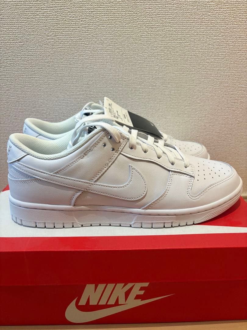 靴 NIKE WMNS DUNK LOW WHITE/WHITE/WHITE