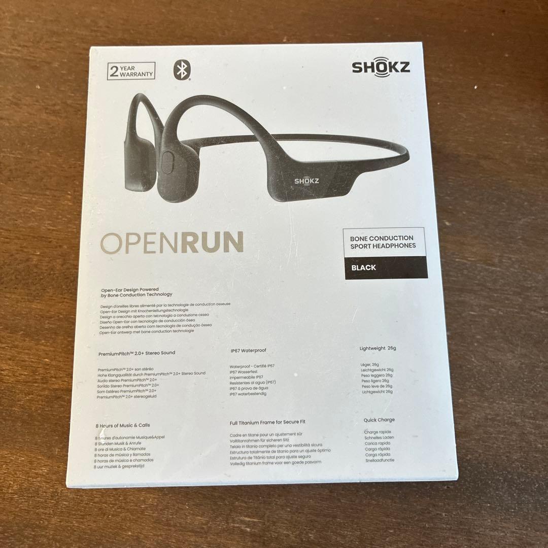 未開封　SHOKZ OPENRUN 骨伝導ヘッドフォン ブラック