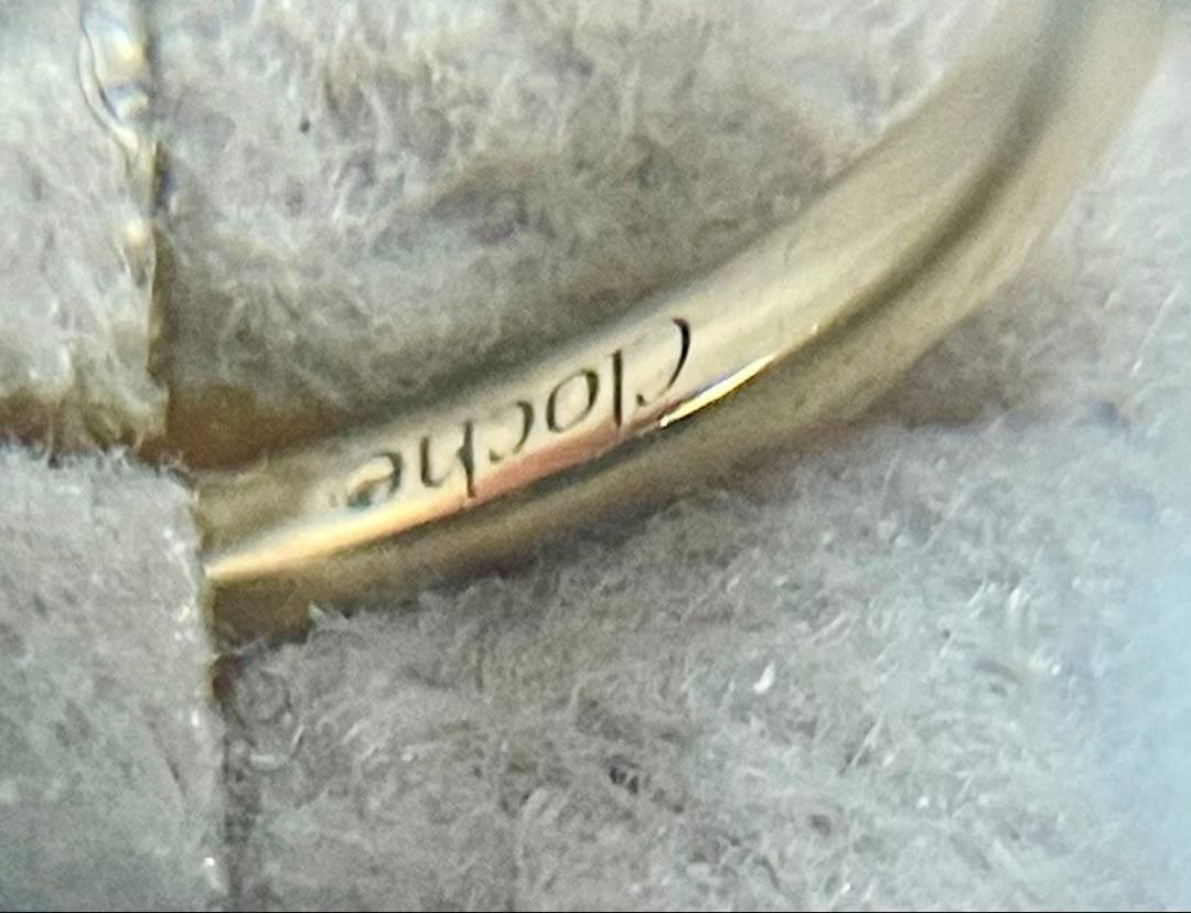 Cloche k10金リング　アクアマリン&ダイヤモンド