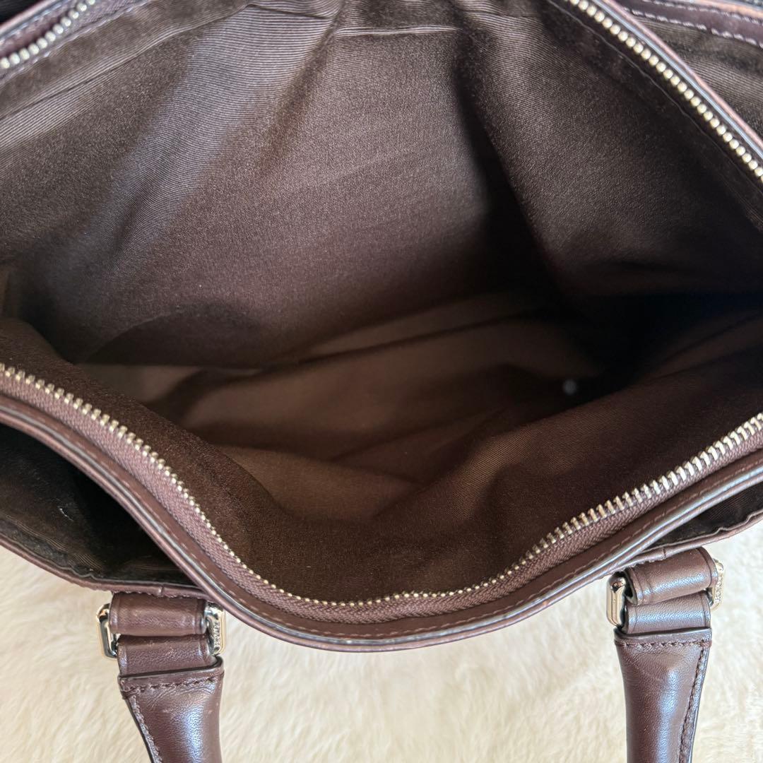 コーチ ビジネスバッグ ブリーフケース 2way レキシトン レザー ブラウン