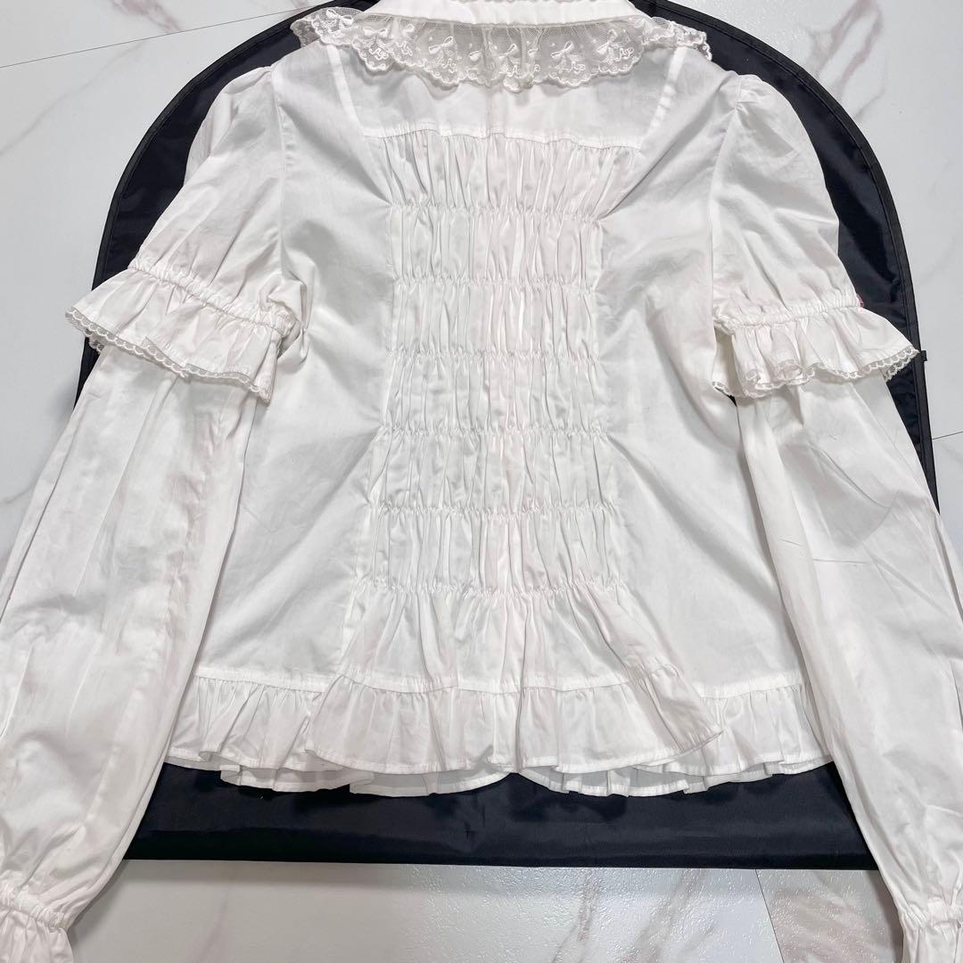 angelic pretty ブラウス 丸襟 レース 刺繍 リボン 2way