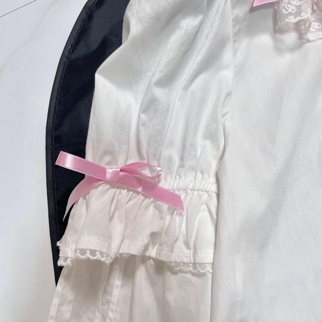 angelic pretty ブラウス 丸襟 レース 刺繍 リボン 2way