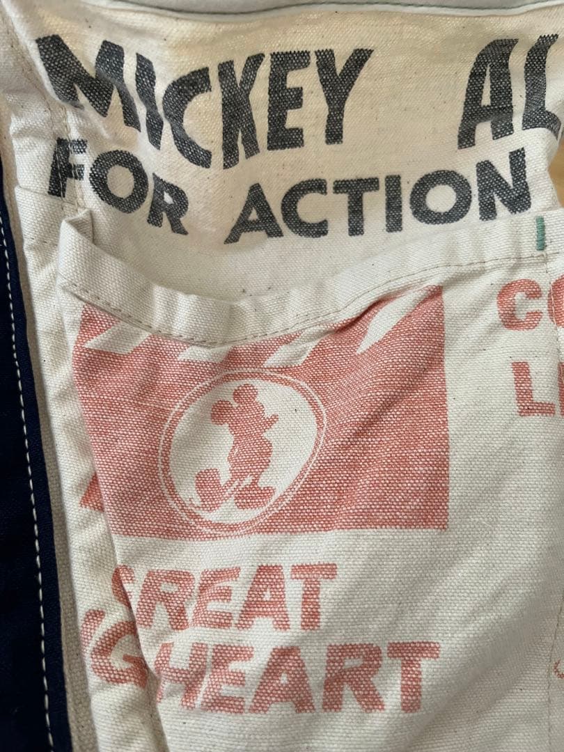 デニム＆ダンガリー　ミッキーコラボ　トートバッグ M ネイビー　美品