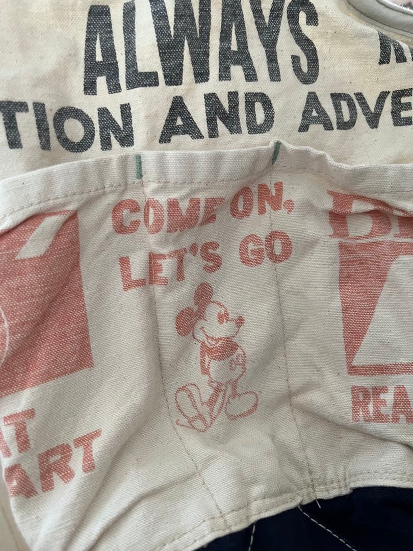 デニム＆ダンガリー　ミッキーコラボ　トートバッグ M ネイビー　美品