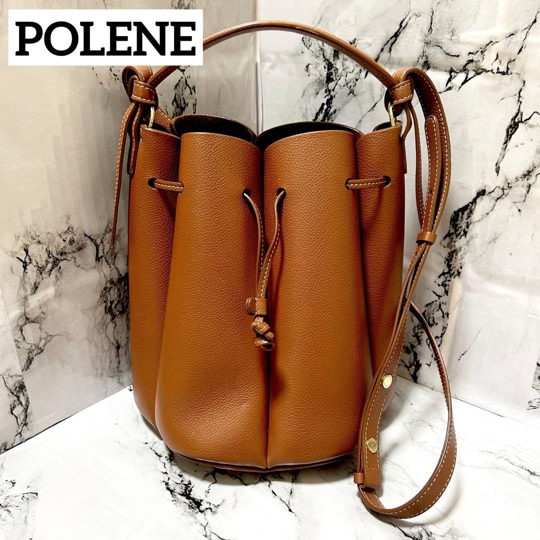 【美品】ポレーヌ カヌレバッグ ブラウン レザー