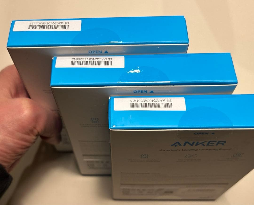 【未開封品】ANKER PowerCore Essential 20000 3個