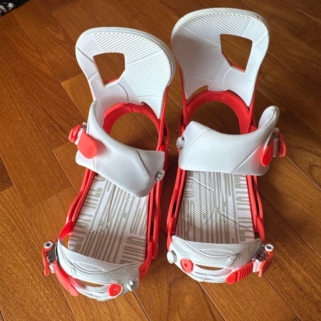 BARTON CARTEL スノーボードビンディング ホワイト/オレンジ