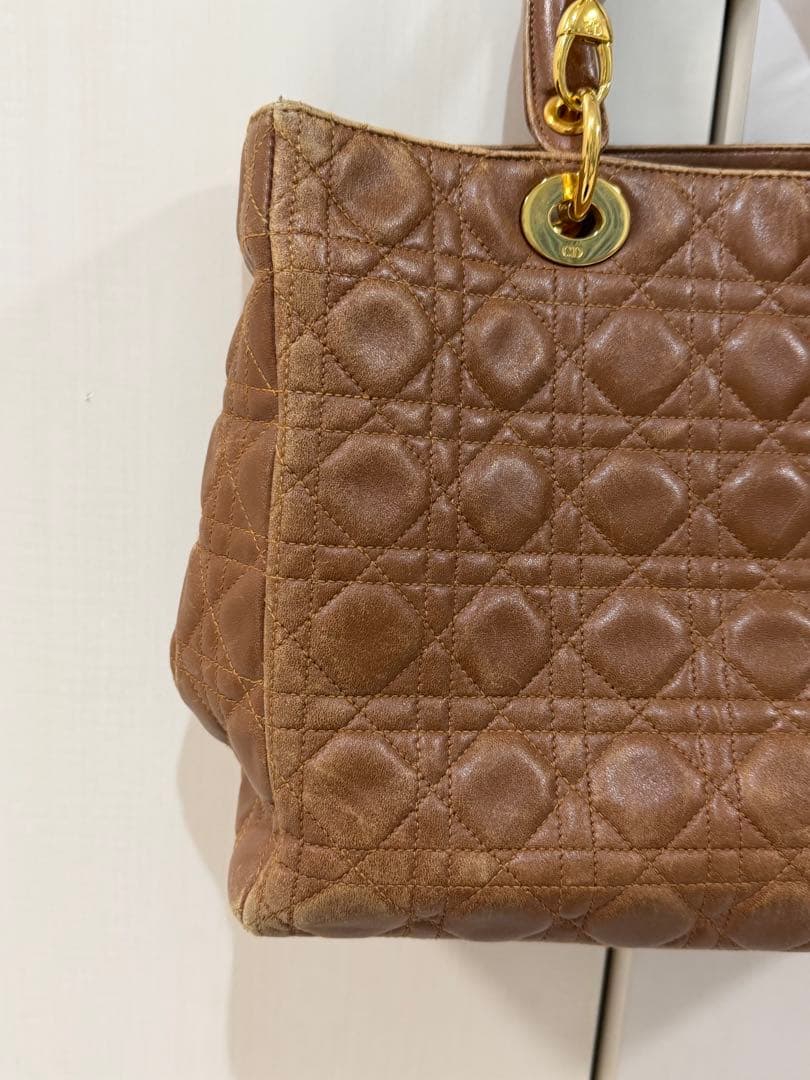 ⭐️Lea⭐️ Christian Dior ブラウン レザー カナージュ