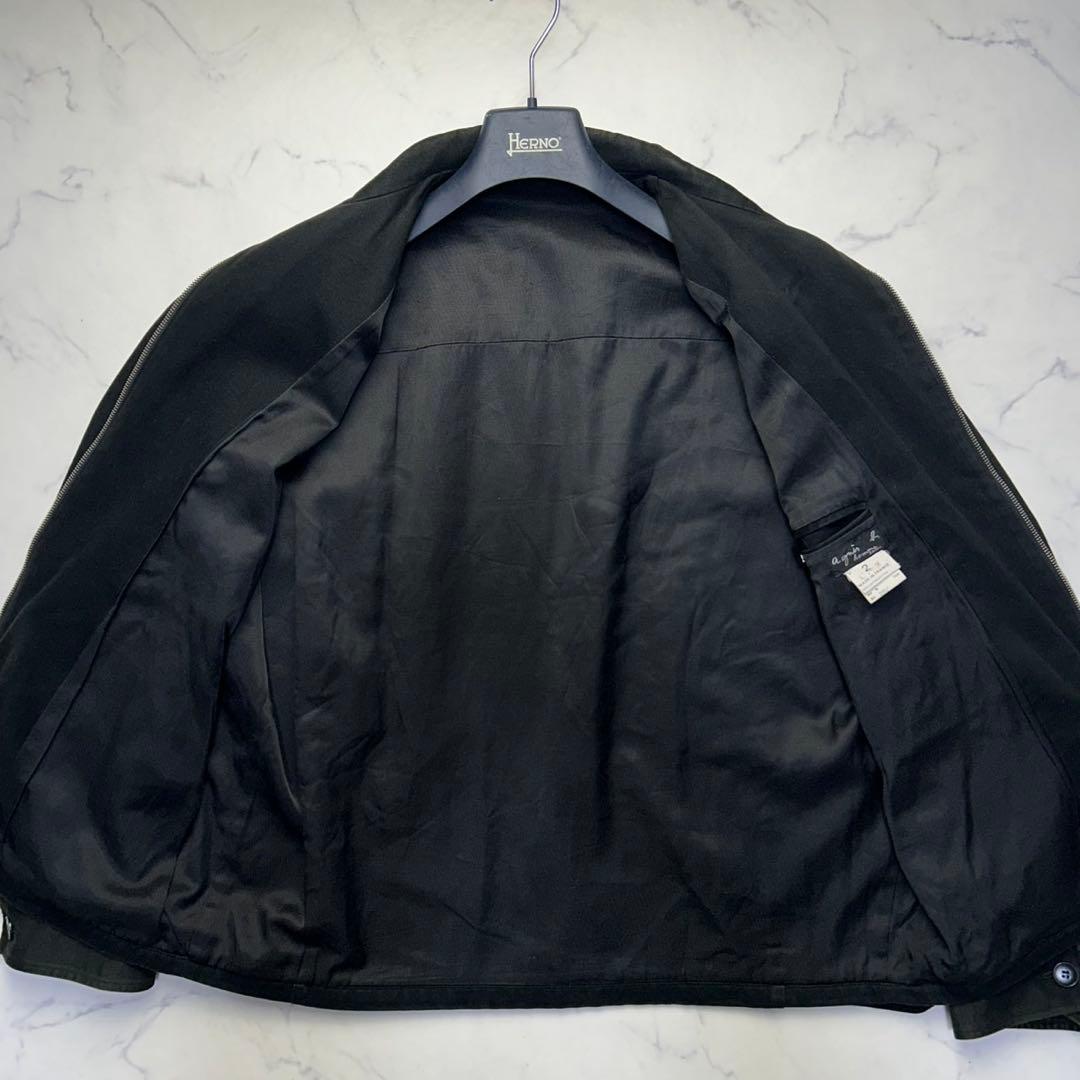 希少 フランス製 アニエスベー 八の字 ジップアップ ブルゾン ジャケット