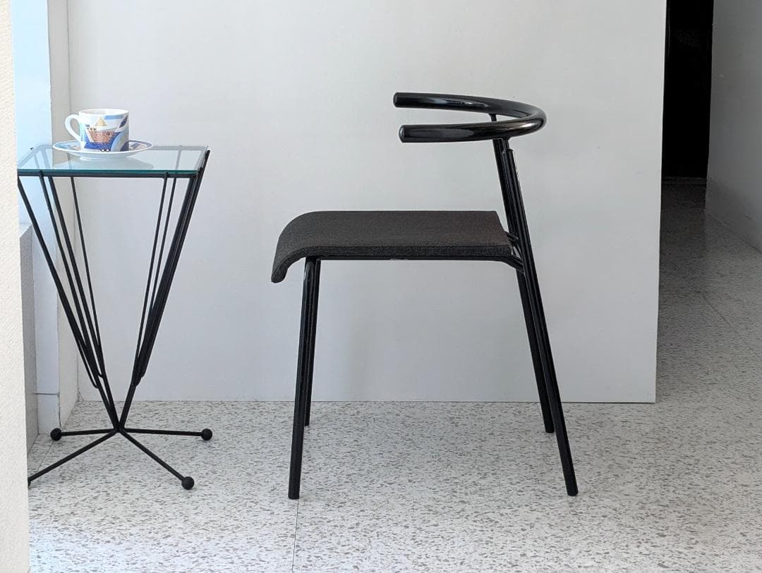 70s ビンテージ KOKUYO スチール×ファブリック チェア ポストモダン