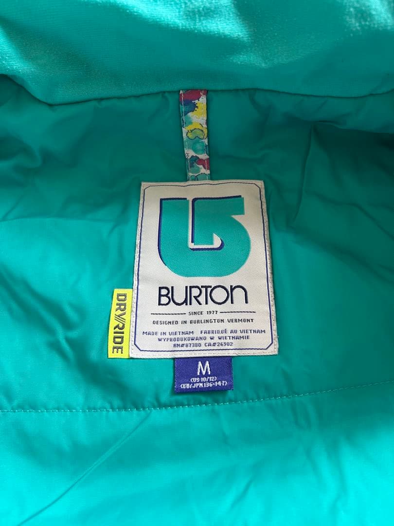 Burton DRYRIDE 子ども用ウェアセット Mサイズ　紫　柄　水玉模様