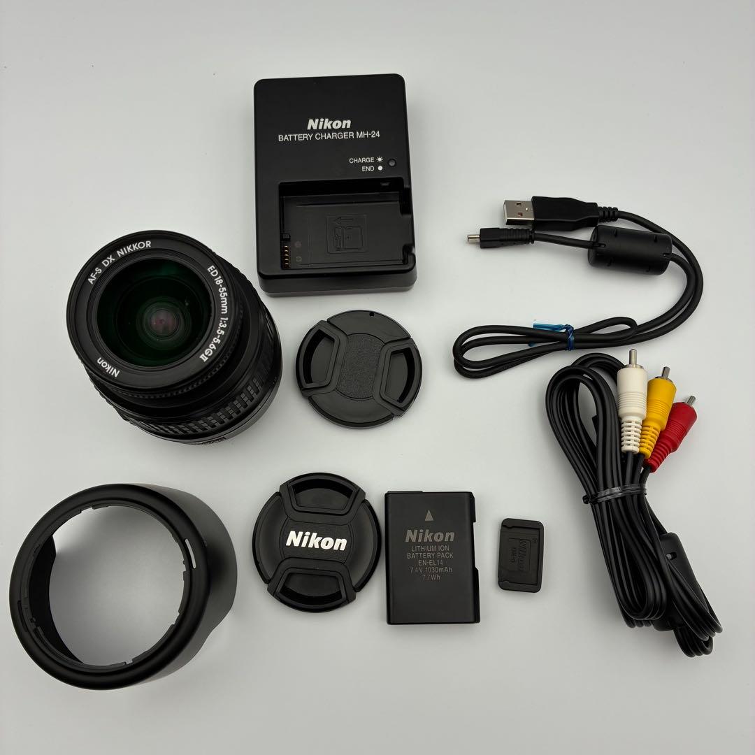 2410万画素 Nikon D5200 ダブルレンズ 自撮り 軽量 バリアングル