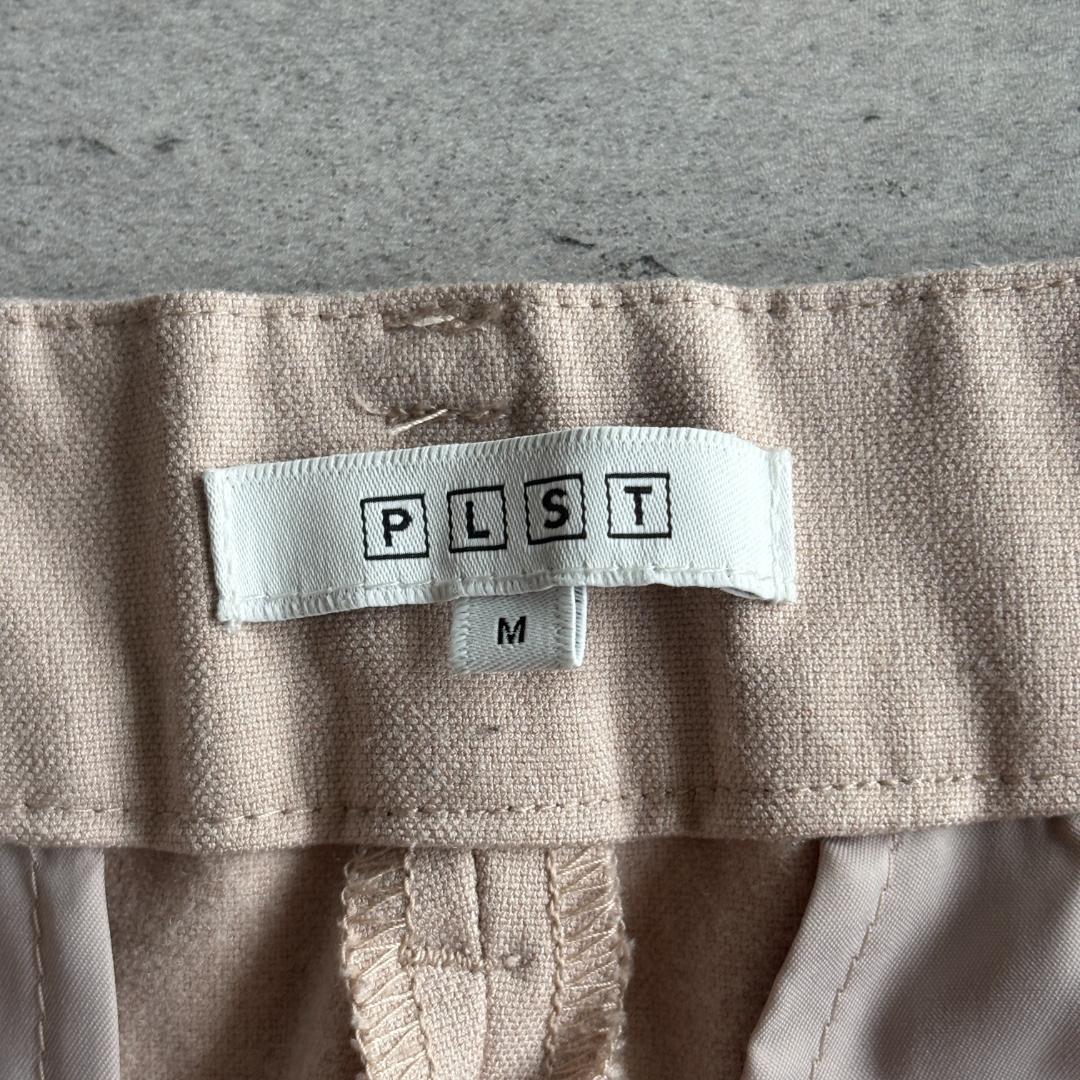 PLST プラステ ノーカラー スーツ セットアップ ベージュ Mサイズ