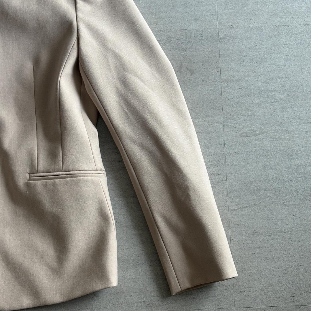 PLST プラステ ノーカラー スーツ セットアップ ベージュ Mサイズ