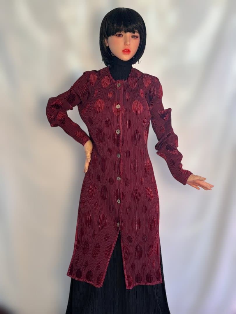 [希少] ISSEY MIYAKE FETEプリーツ アウター ドット柄