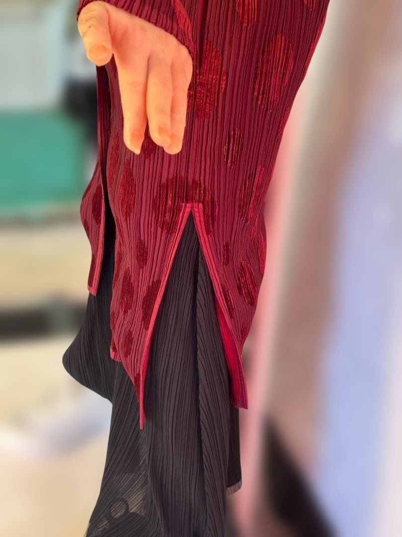 [希少] ISSEY MIYAKE FETEプリーツ アウター ドット柄