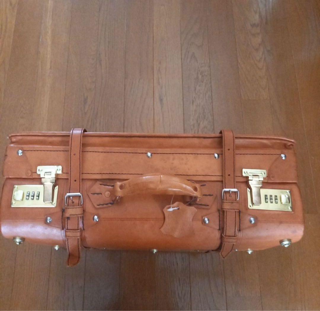 【未使用】ヴィンテージ　レザーボストンバック　トランクケース