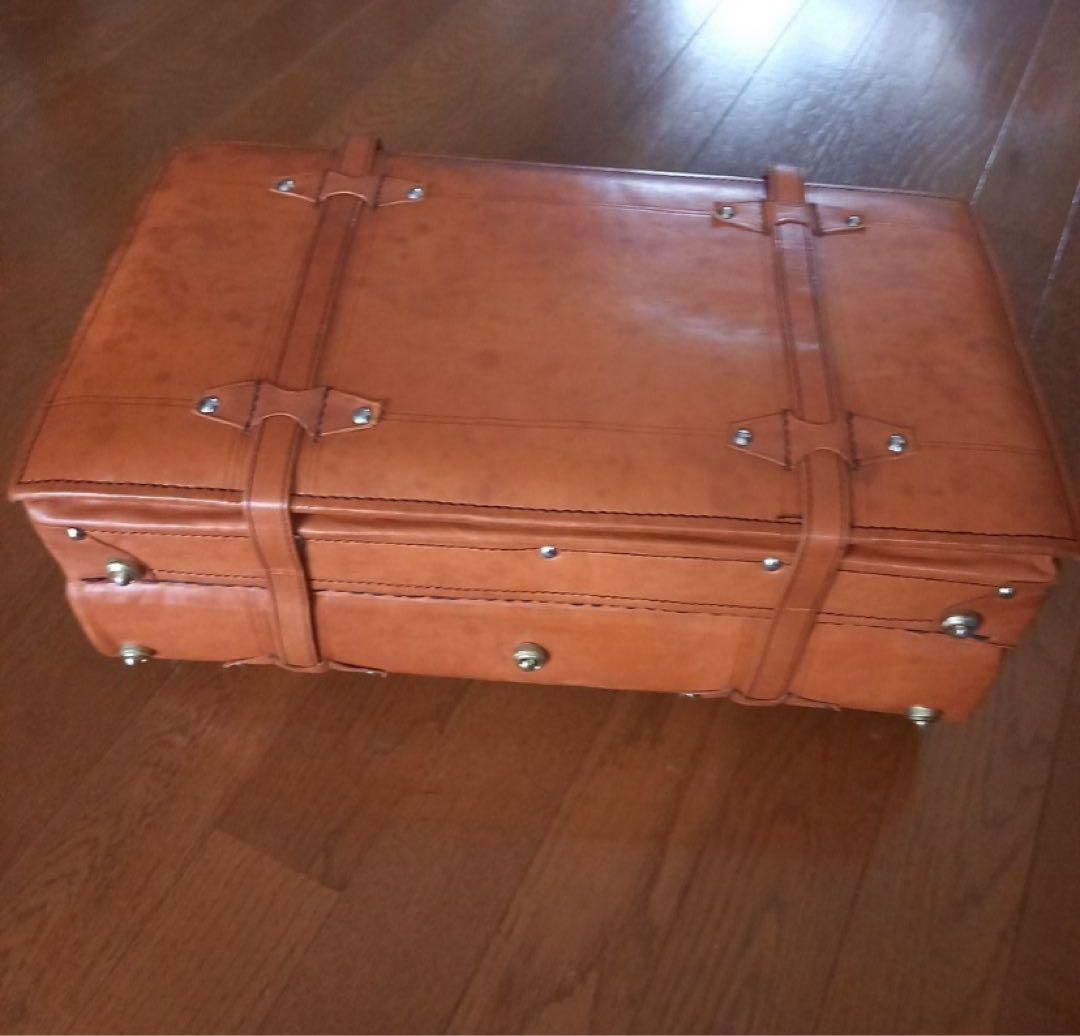 【未使用】ヴィンテージ　レザーボストンバック　トランクケース