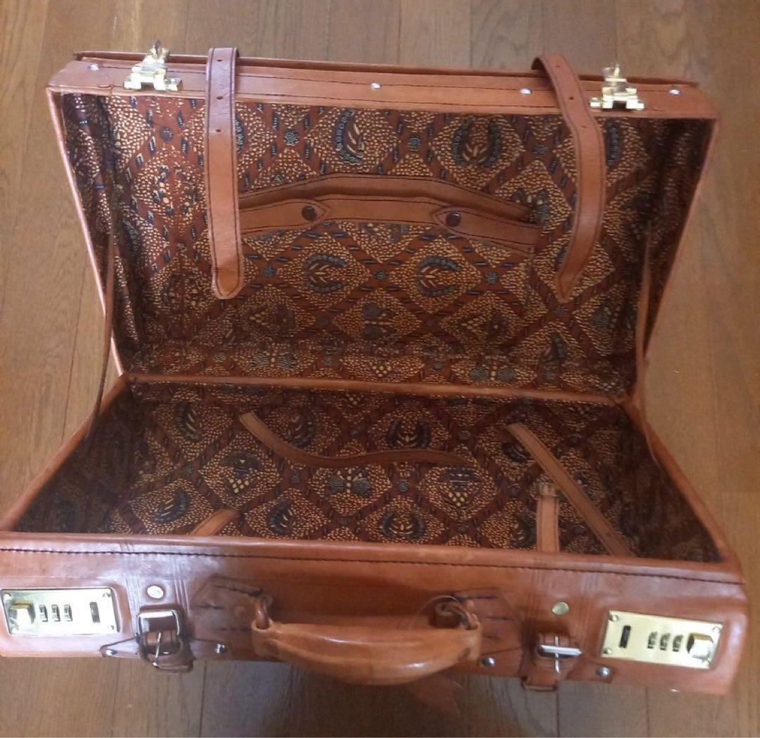 【未使用】ヴィンテージ　レザーボストンバック　トランクケース