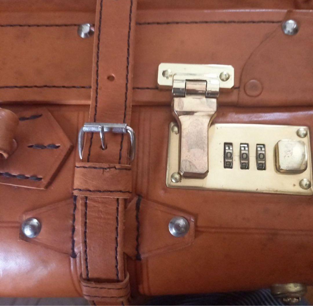 【未使用】ヴィンテージ　レザーボストンバック　トランクケース