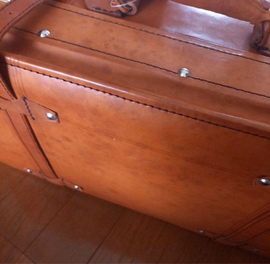 【未使用】ヴィンテージ　レザーボストンバック　トランクケース