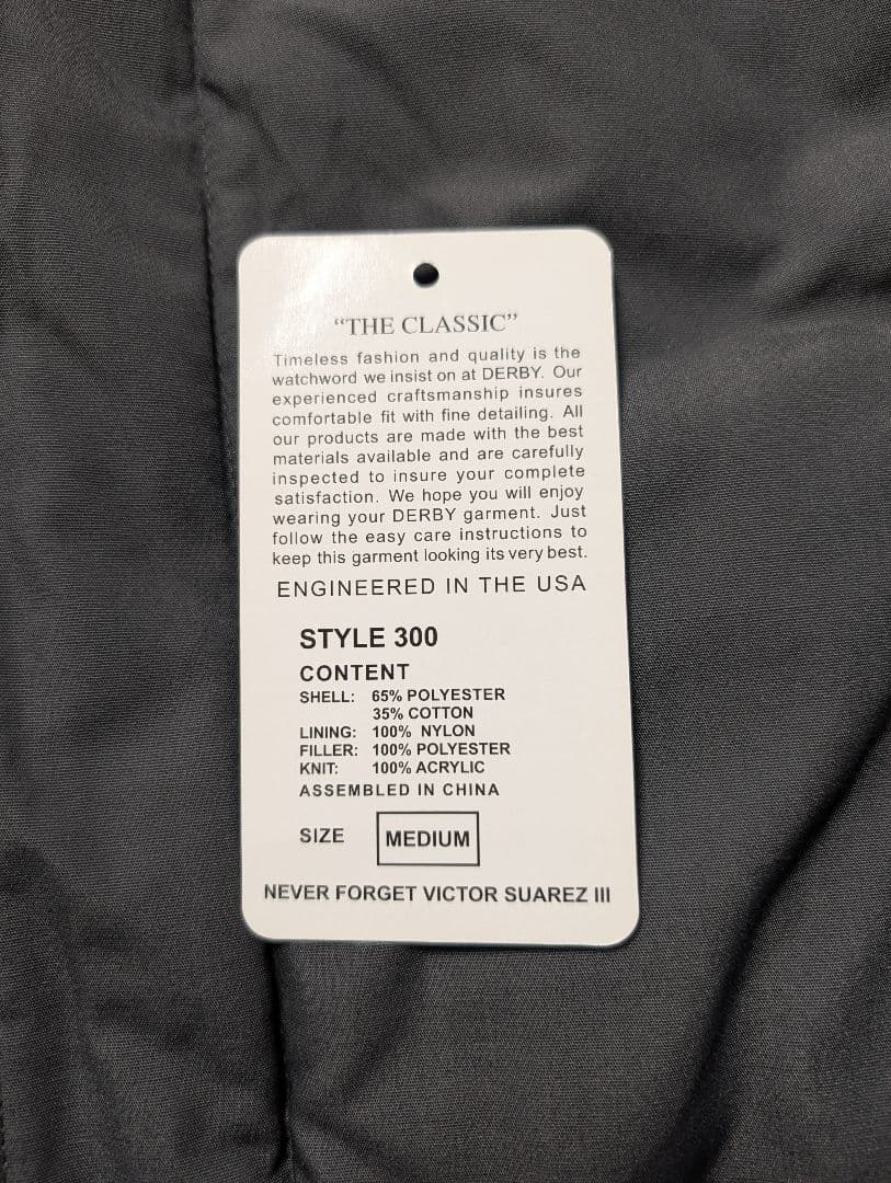 【極美品】ダービーオブサンフランシスコ ダービージャケット300 チャコール M
